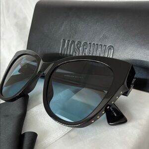 New Moschino Black and Gold Sunglasses